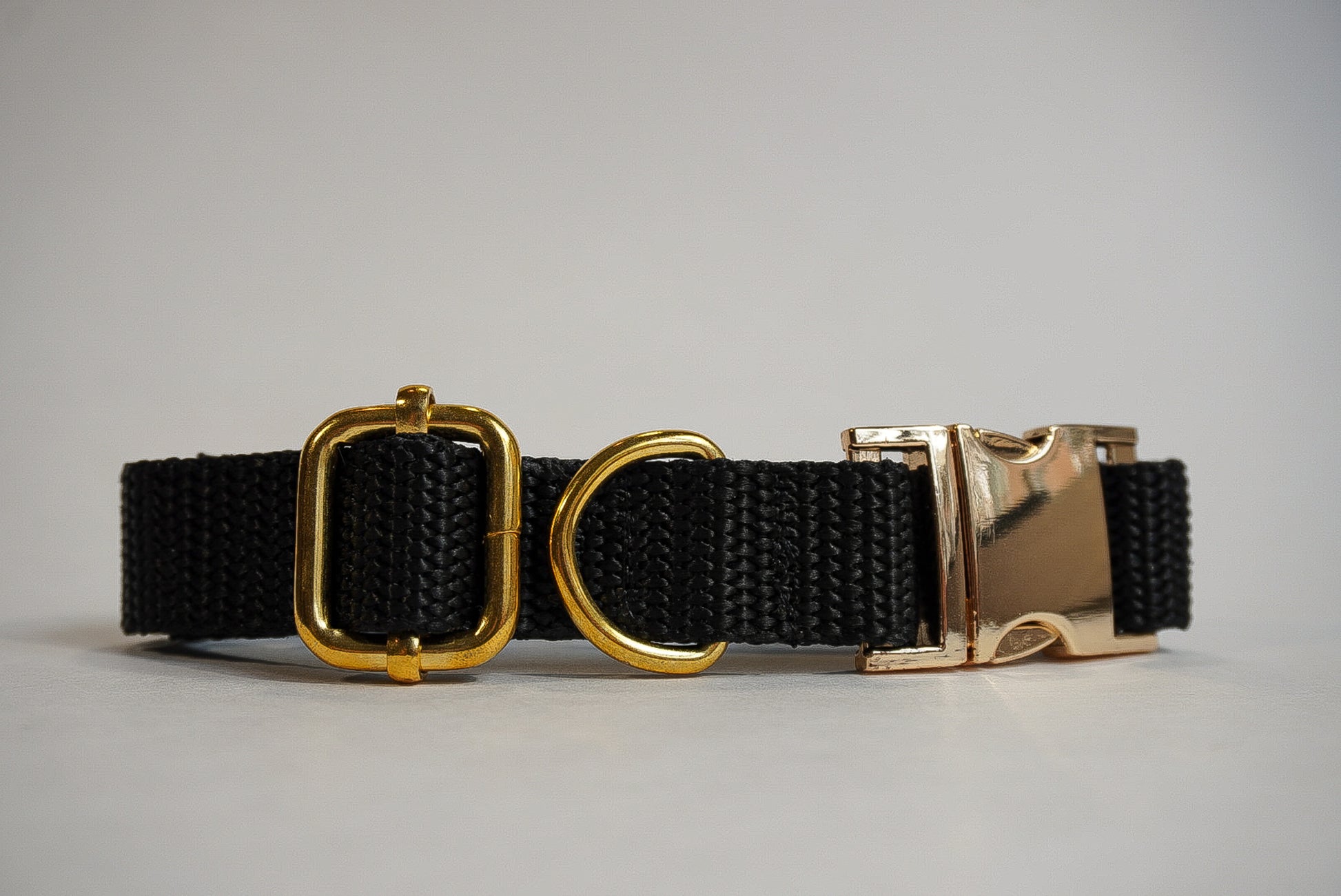 Black Durable Webbing Dog Collar – Lightweight, Strong & Adjustable