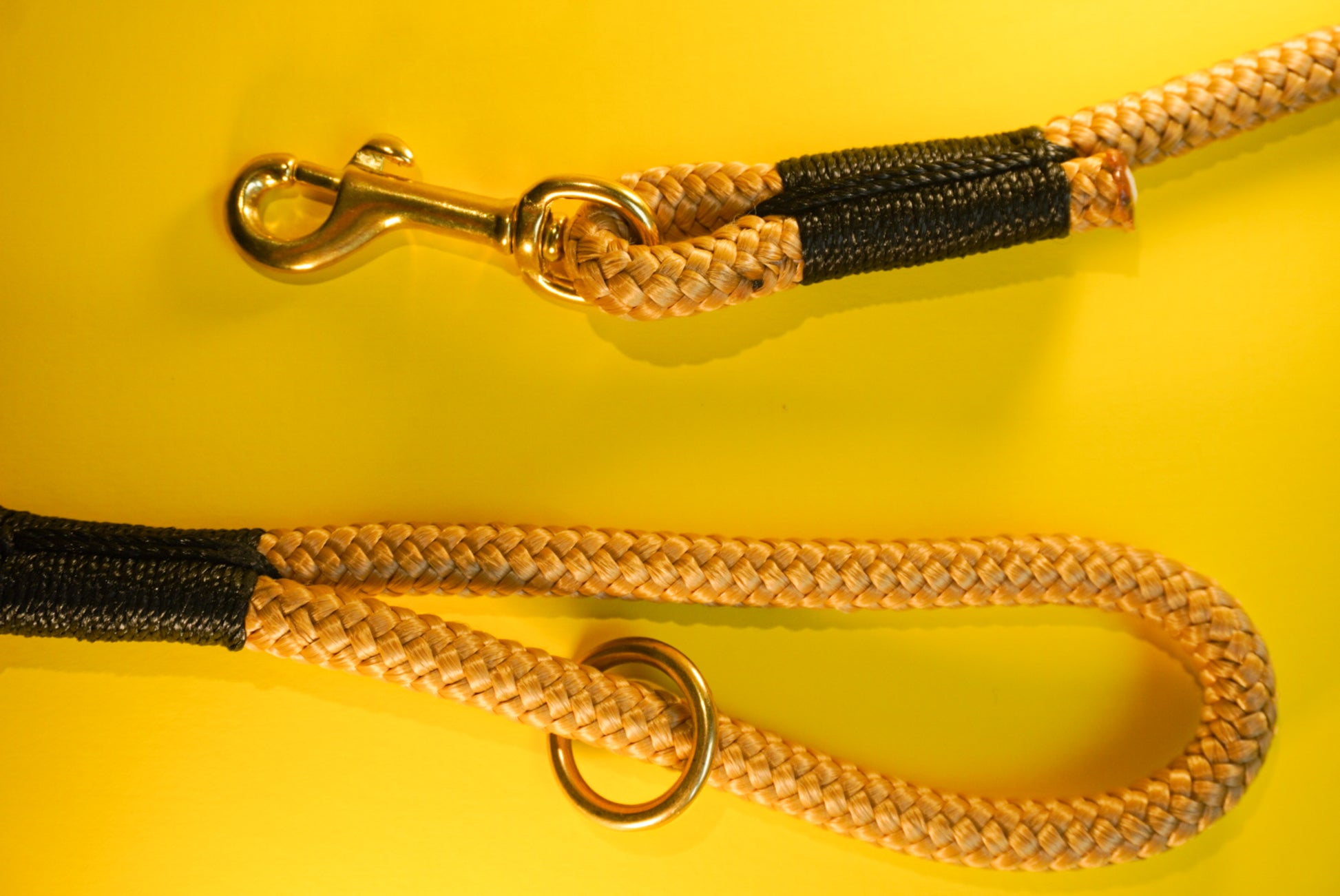 Tan Diamond Braid Dog Leash – Universal Fit for All Sizes, Lightweight & Durable Polypro Rope