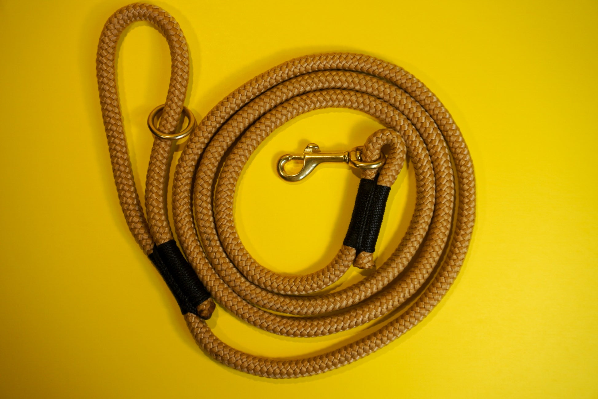 Tan Diamond Braid Dog Leash – Universal Fit for All Sizes, Lightweight & Durable Polypro Rope
