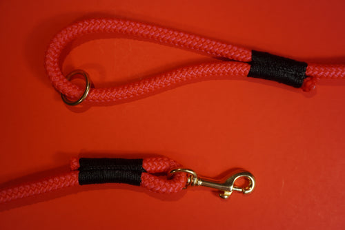 Red Diamond Braid Dog Leash – Universal Fit for All Sizes, Lightweight & Durable Polypro Rope