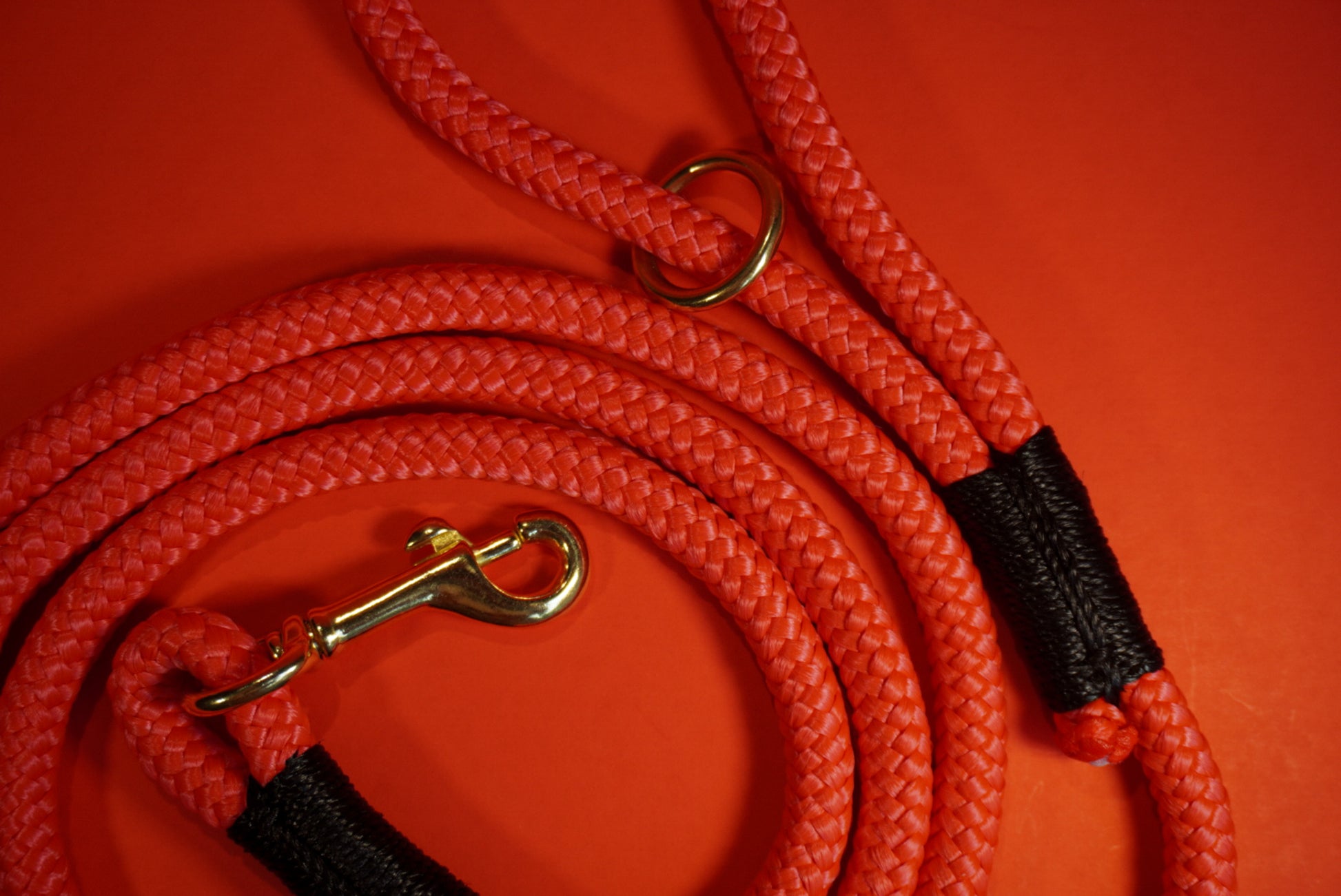 Red Diamond Braid Dog Leash – Universal Fit for All Sizes, Lightweight & Durable Polypro Rope