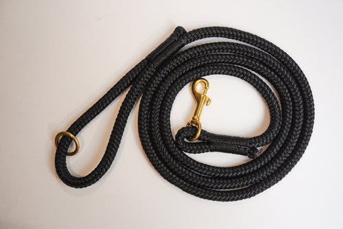 Black Diamond Braid Dog Leash – Universal Fit for All Sizes, Lightweight & Durable Polypro Rope
